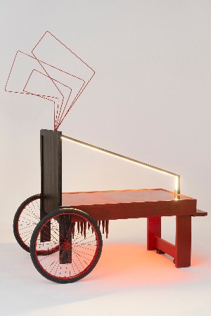 Mobile Home 16      72 X 34 X 80 Inches Wood, Stainless Steel, Ropes (recycled Plastic), Glass, Light And Wheels 2022